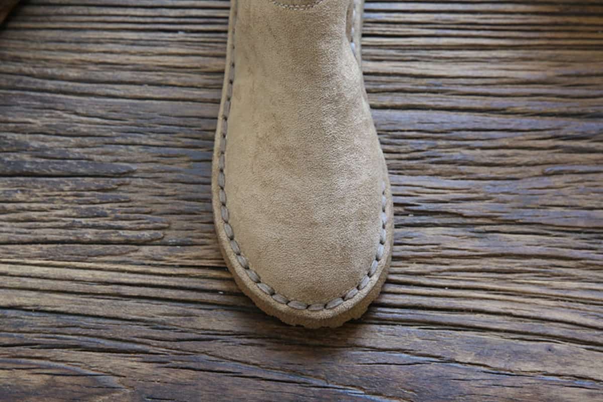 Wool mouth round head flat bottom women's boots autumn and winter new handmade comfortable soft sole short boots women