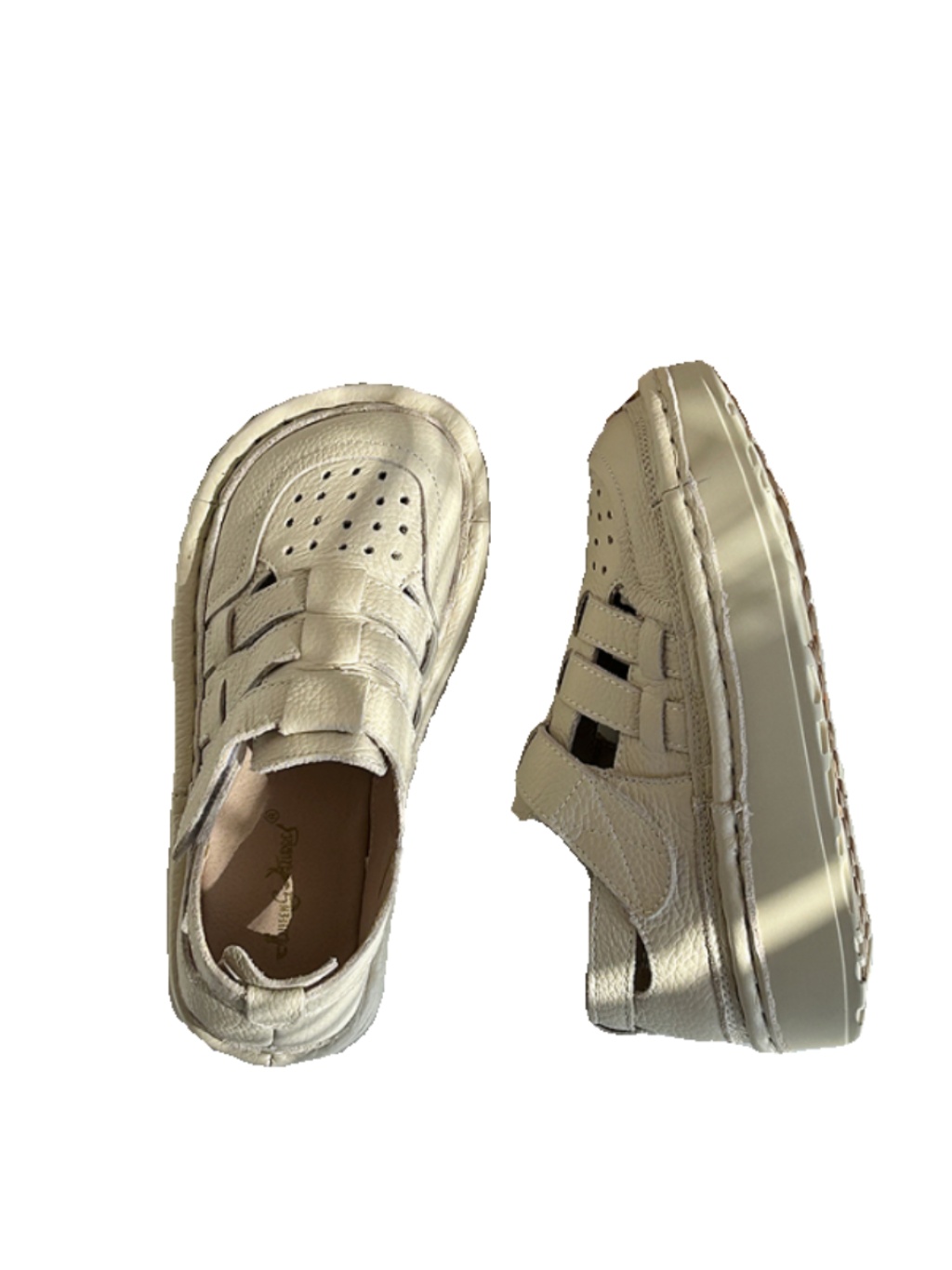 Leather summer new Roman women's shoes perforated hollow breathable thick-soled big head shoes bag head sandals women