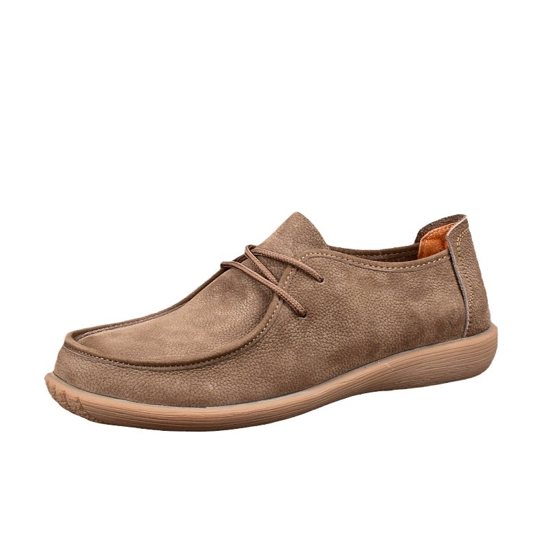 Men's new men's shoes leather casual shoes breathable soft sole versatile handmade leather shoes