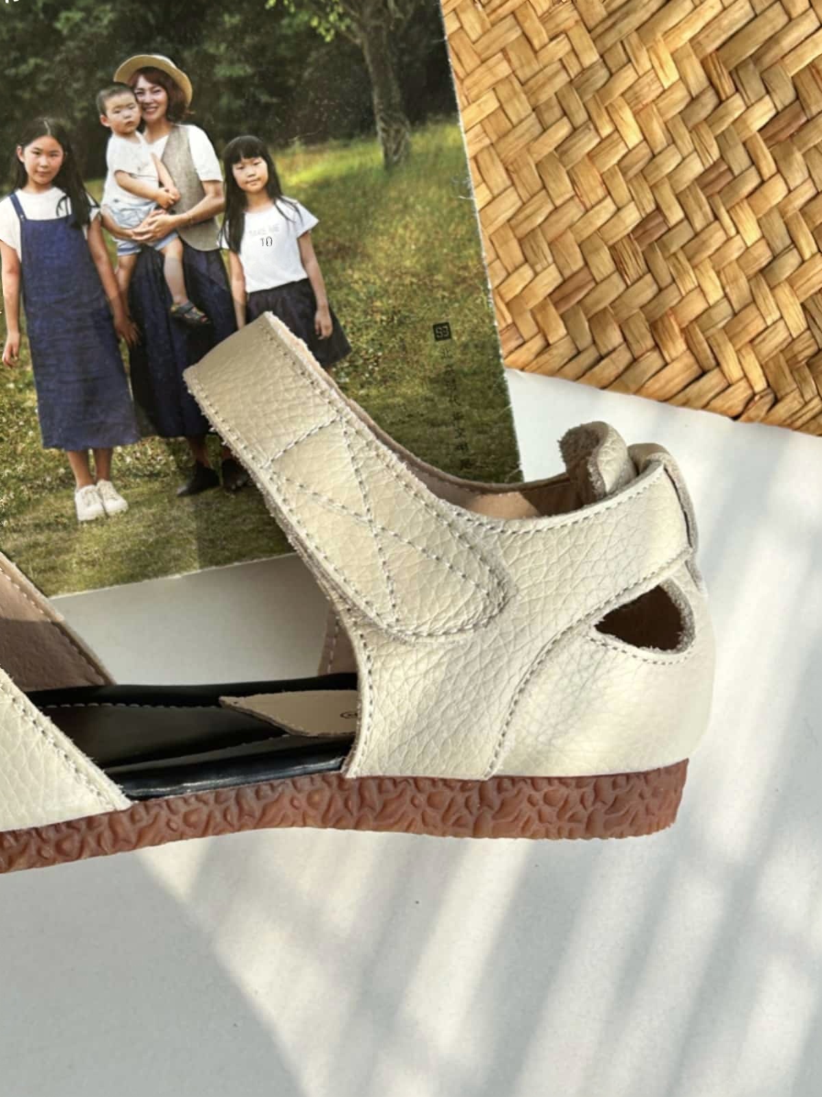 Leather Baotou Sandals Women's Summer Cowhide Versatile Soft Sole Roman Flat Shoes Fashion Shoes