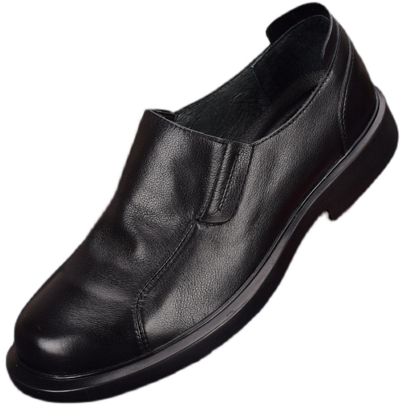 Men's casual leather shoes, genuine leather, first layer cowhide, youth business dress shoes, wide feet and breathable