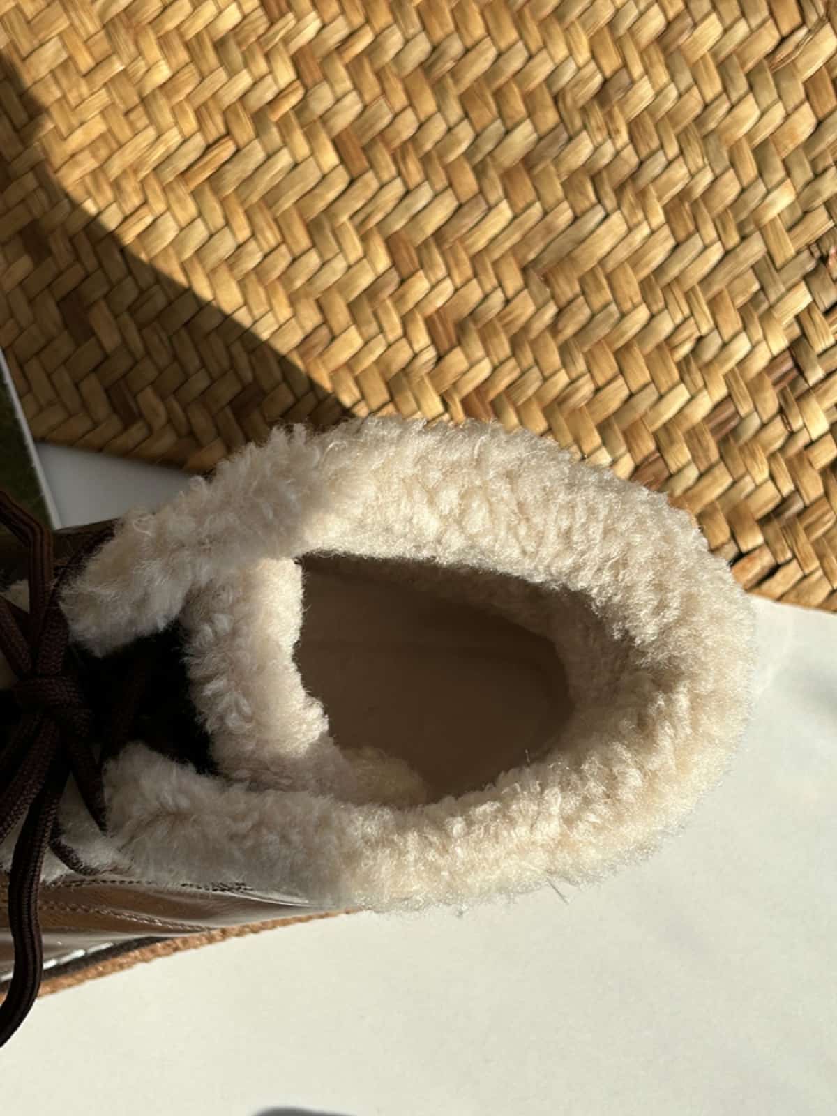 Imitation lamb wool round head thickness big head shoes winter lace-up warm small leather shoes short boots