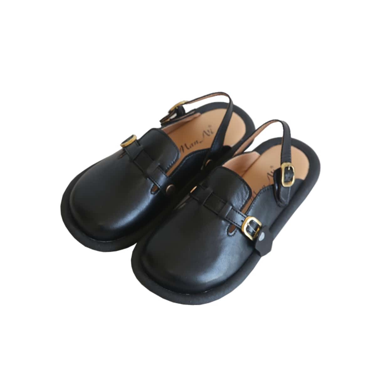 Leather bag head flat-soled big head shoes summer comfortable soft-soled Roman cool slippers