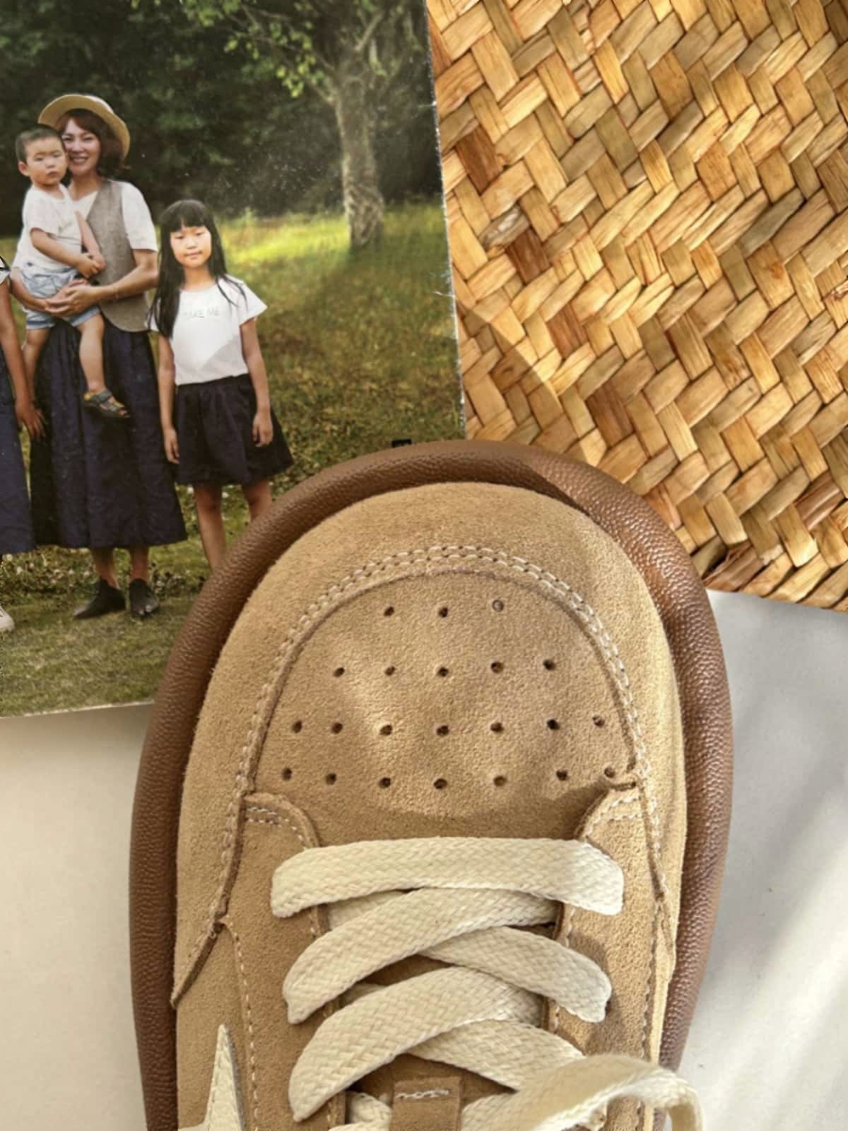 Leather round head lace-up flat shoes spring and summer breathable soft-soled German training shoes single shoes