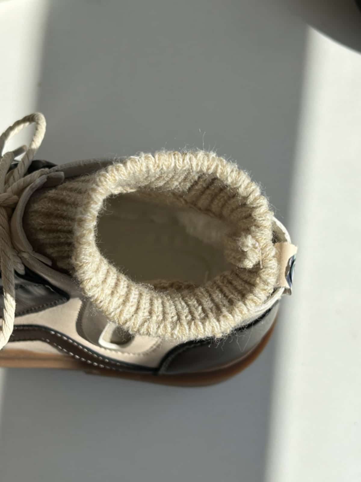 Wool mouth round head lace-up platform short boots winter velvet medium heel Martin boots