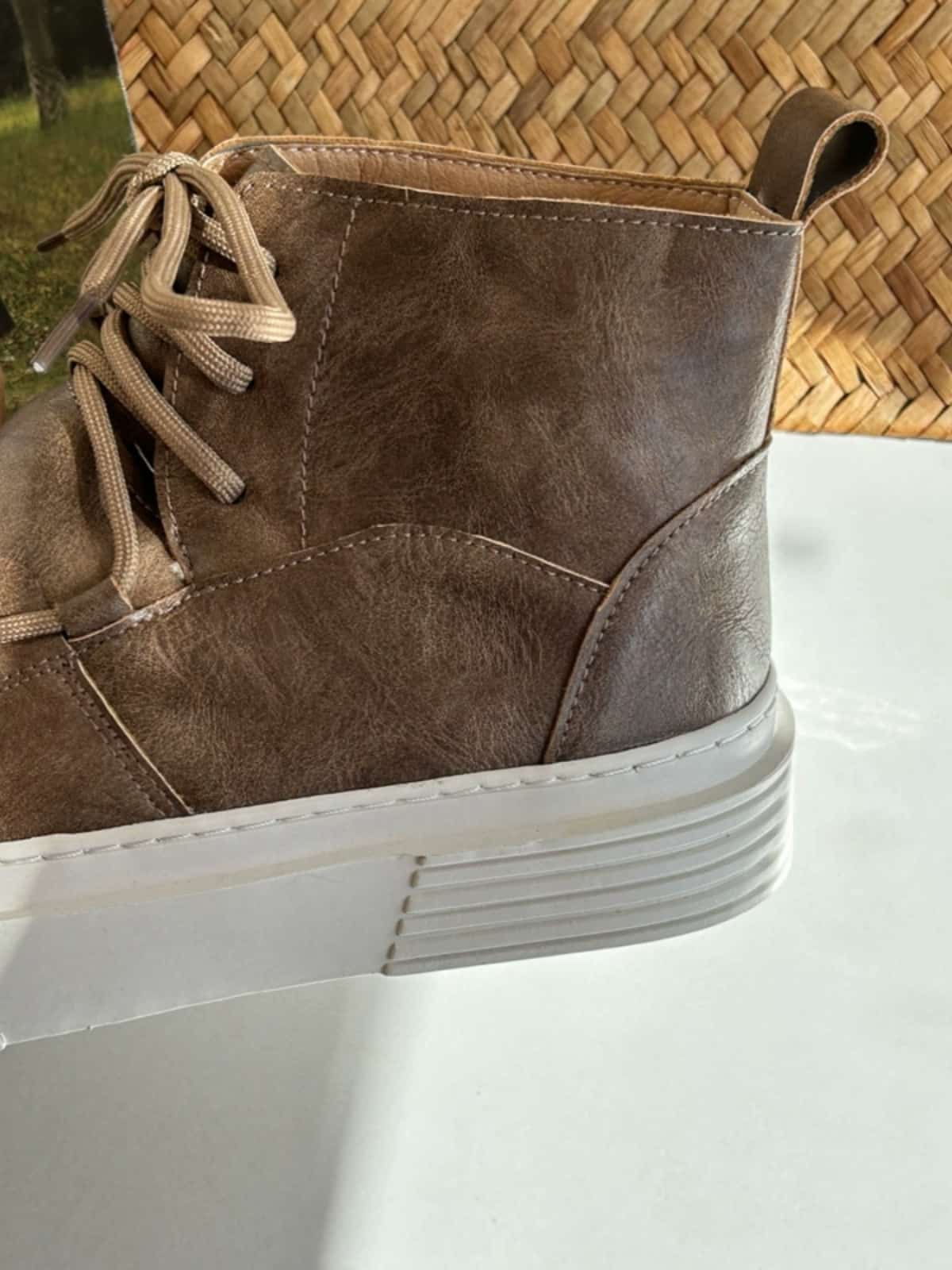 Round head lace-up thick-soled Martin boots winter velvet handsome versatile short boots women