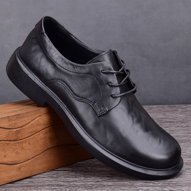 Leather first layer cowhide soft leather soft sole business casual shoes breathable versatile men's leather shoes work shoes