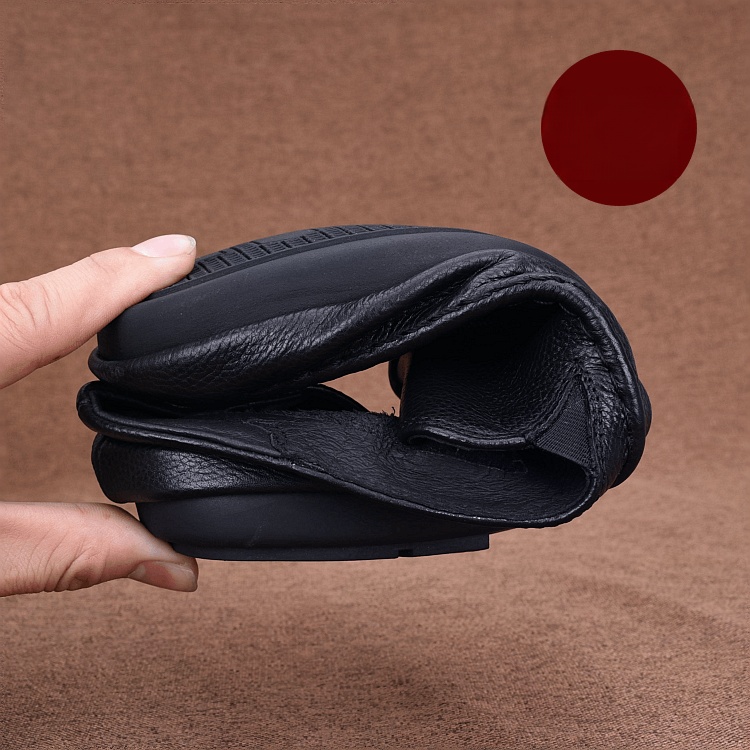 Soft leather Doudou shoes men's leather casual single-layer leather shoes breathable one-pedal men's shoes trendy versatile soft-soled driving sh