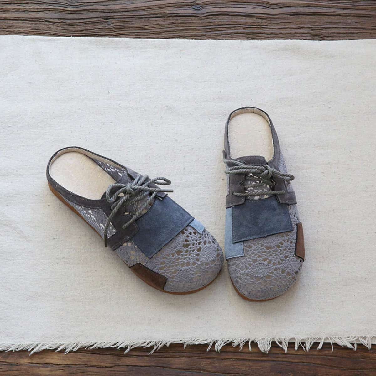 Hollow bag head flat shoes summer new color matching versatile comfortable cool slippers