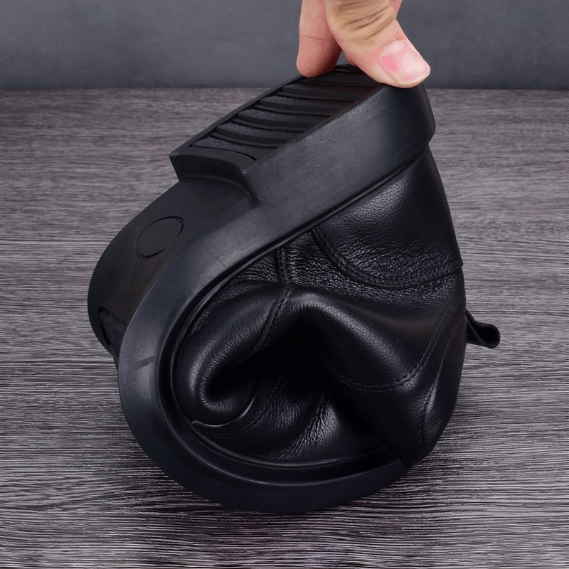 Winter men's shoes leather velvet warm high-top shoes business men's leather shoes soft sole lightweight non-slip Martin boots