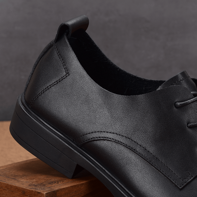 Business casual shoes men's leather soft leather soft sole breathable lace-up light men's single-layer cowhide formal men's shoes