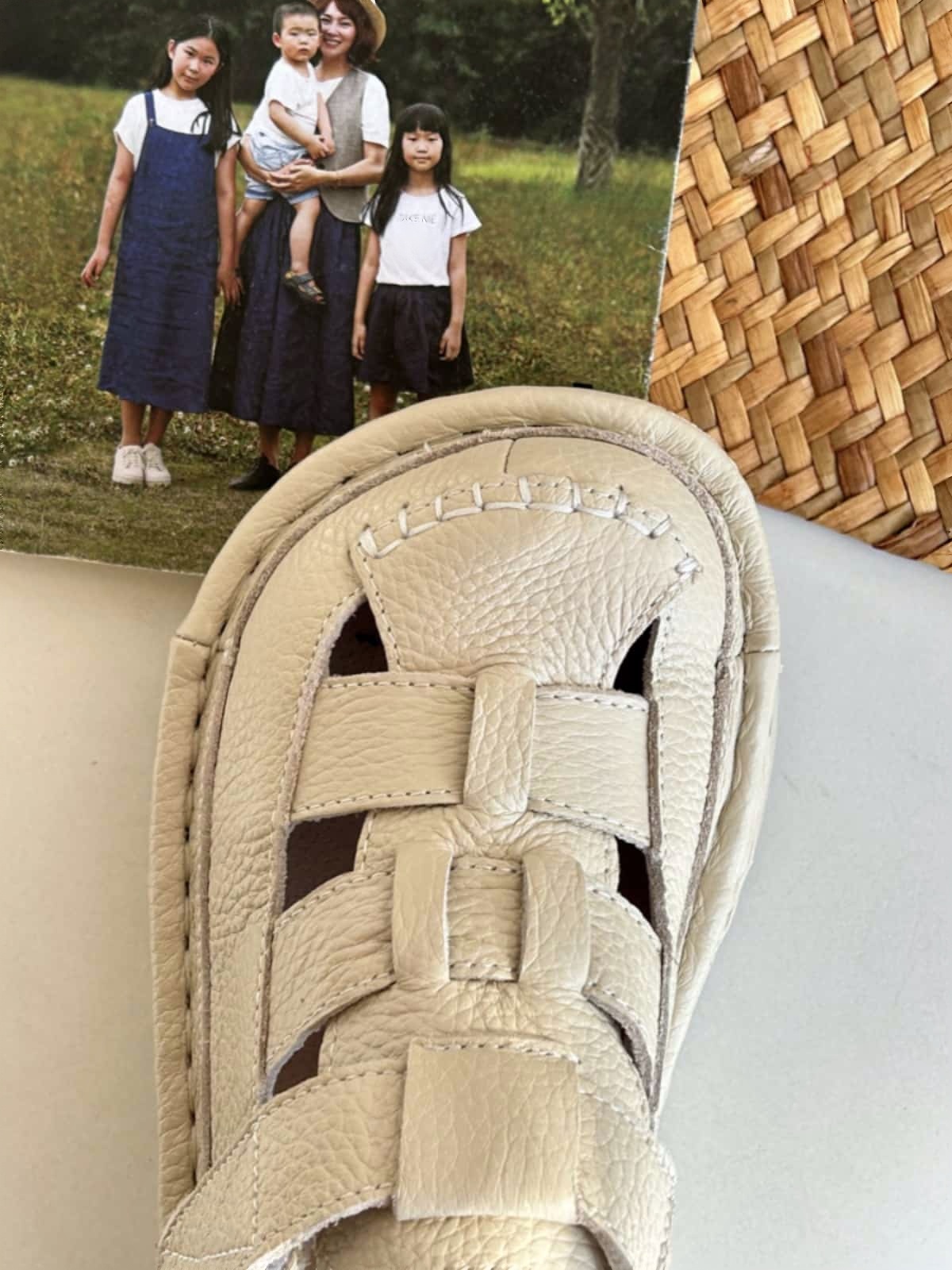 Leather wide head thick sole heightening sandals women's handmade big head shoes summer hollow breathable Roman women's shoes