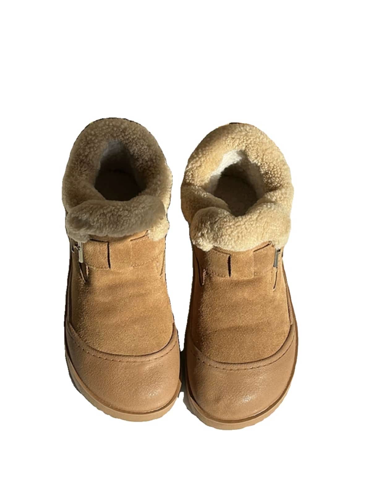 Imitation lamb wool round head platform short boots winter leather fashion belt buckle snow boots