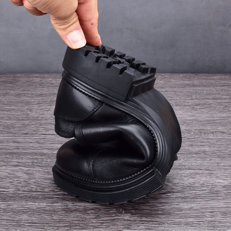 Winter men's leather shoes velvet warm cotton shoes genuine leather first layer cowhide non-slip wear-resistant business dress men's shoes