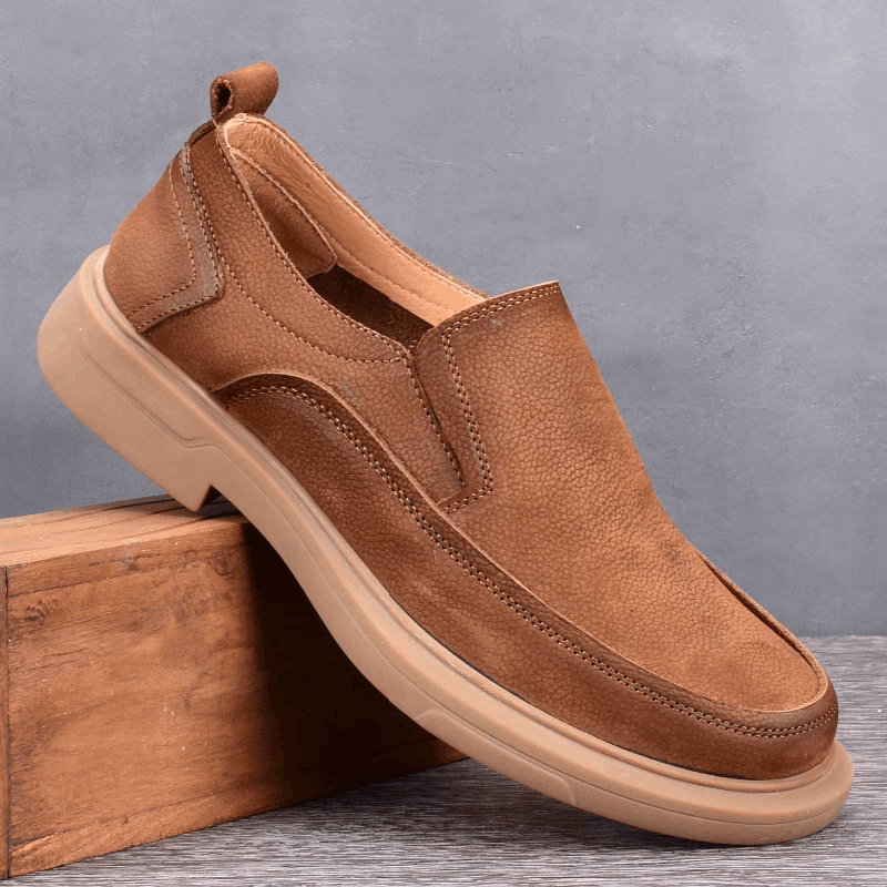 Single layer first layer cowhide men's casual leather shoes genuine leather