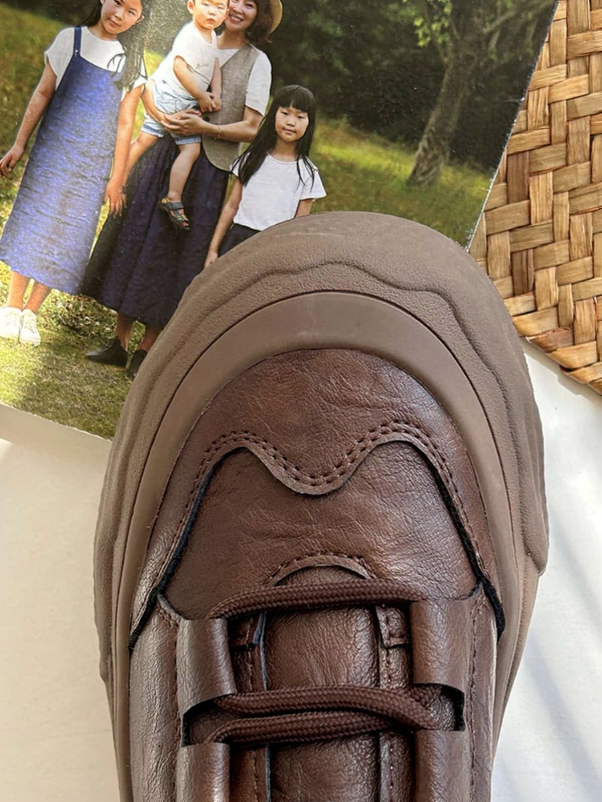 Round head lace-up thick-soled small leather shoes medium heel soft sole trendy cool shoes single shoes women