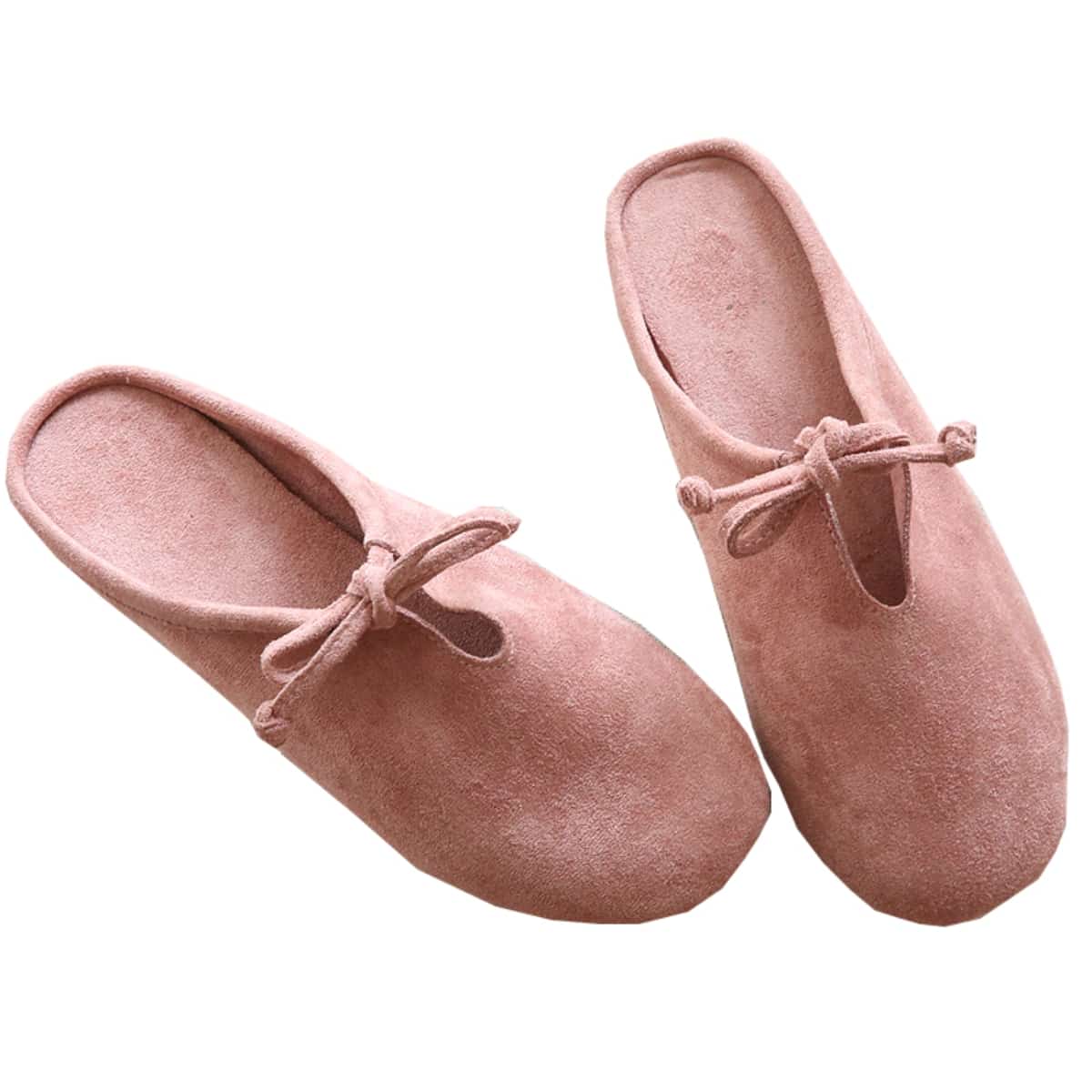 Suede bag head flat bottom half slippers summer handmade comfortable soft sole versatile women's shoes cool slippers