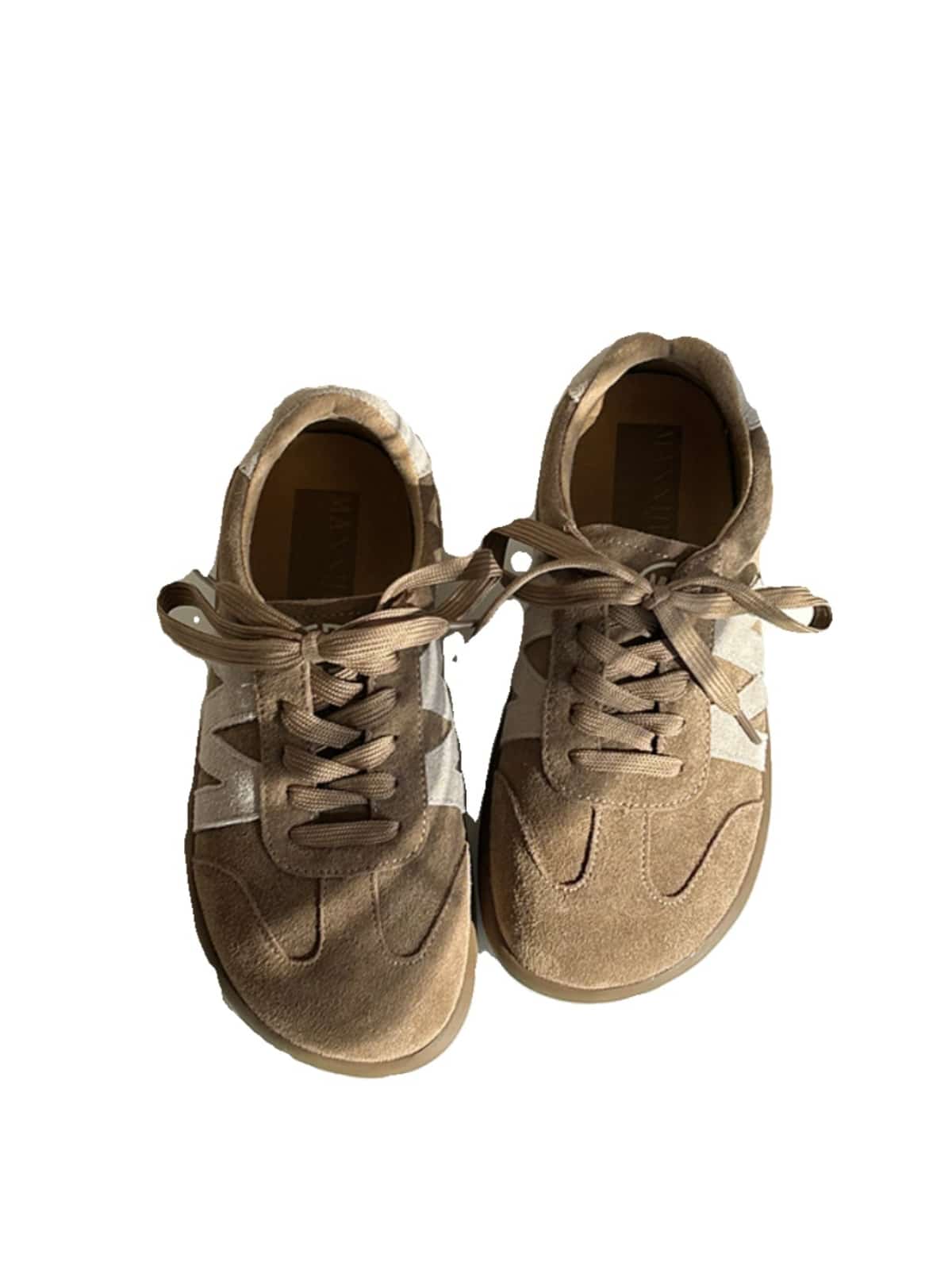 Dexun shoes women's new leather versatile flat-soled lace-up shoes single shoes