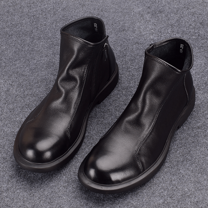 Martin boots men's genuine leather first-layer cowhide high-top men's shoes breathable casual single-layer leather shoes fashion boots