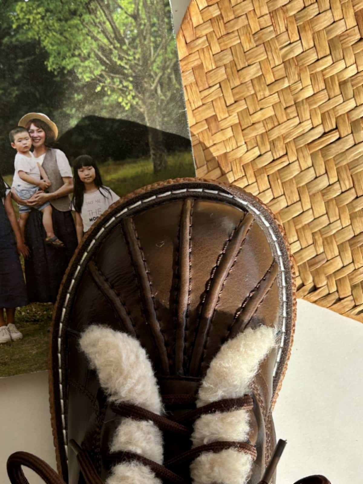 Imitation lamb wool round head thickness big head shoes winter lace-up warm small leather shoes short boots