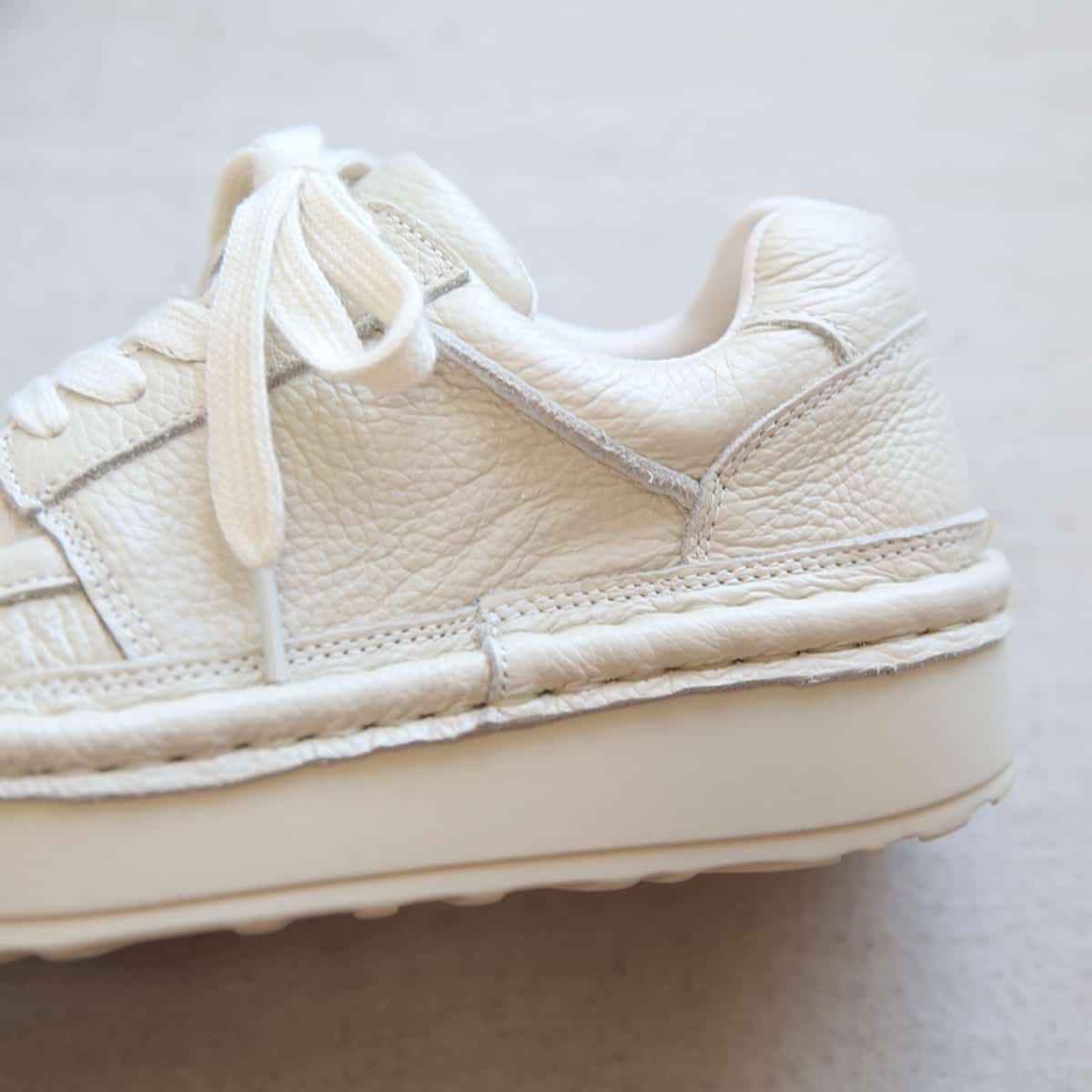 Leather round head lace-up platform big head shoes heightening shoes women