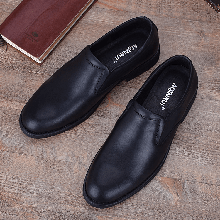 Business men's shoes formal leather shoes men's genuine leather first layer cowhide foot cover soft sole men's wedding shoes breathable work shoe
