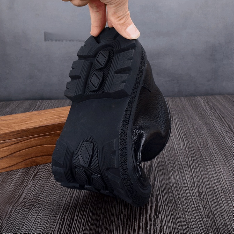 Leather Martin boots men's soft-soled leather shoes breathable men's shoes casual first-layer cowhide boots thick-soled non-slip boots men