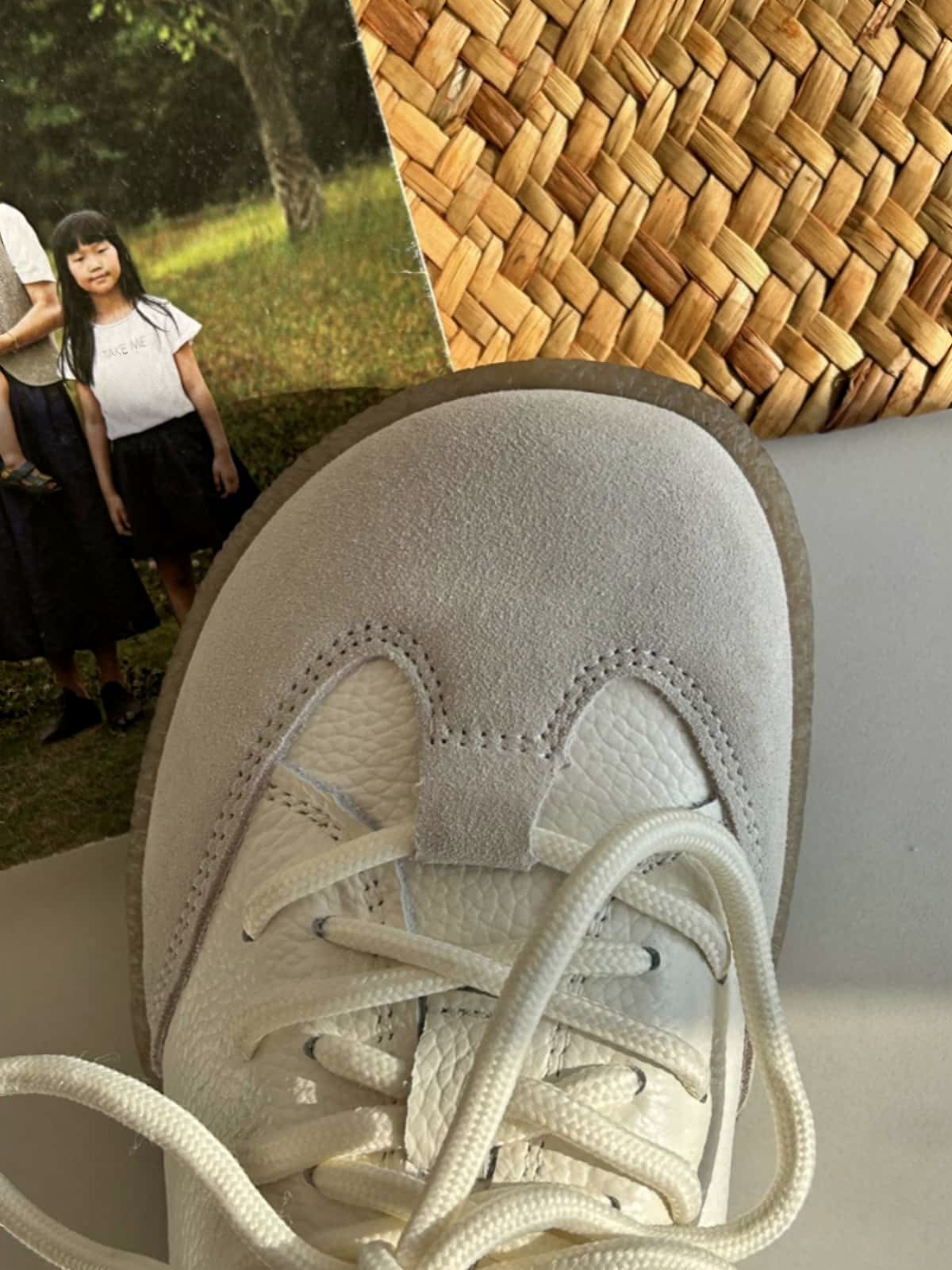 Leather round head lace-up German training shoes spring comfortable soft-soled white shoes single shoes