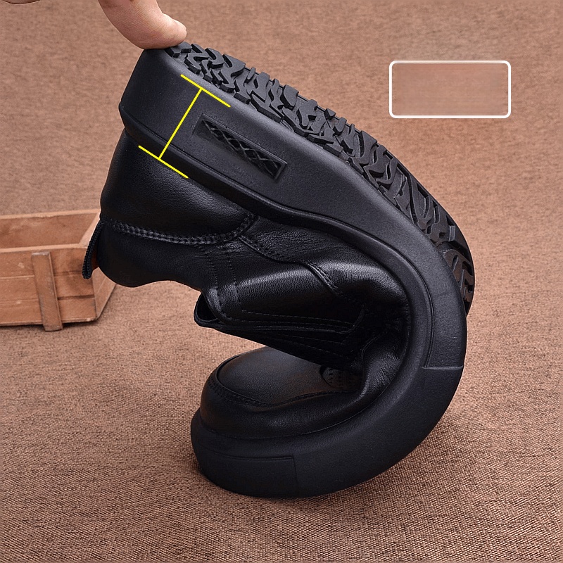 Genuine leather summer perforated breathable hollow leather shoes men's thick-soled first-layer cowhide wear-resistant wide-foot hole shoes