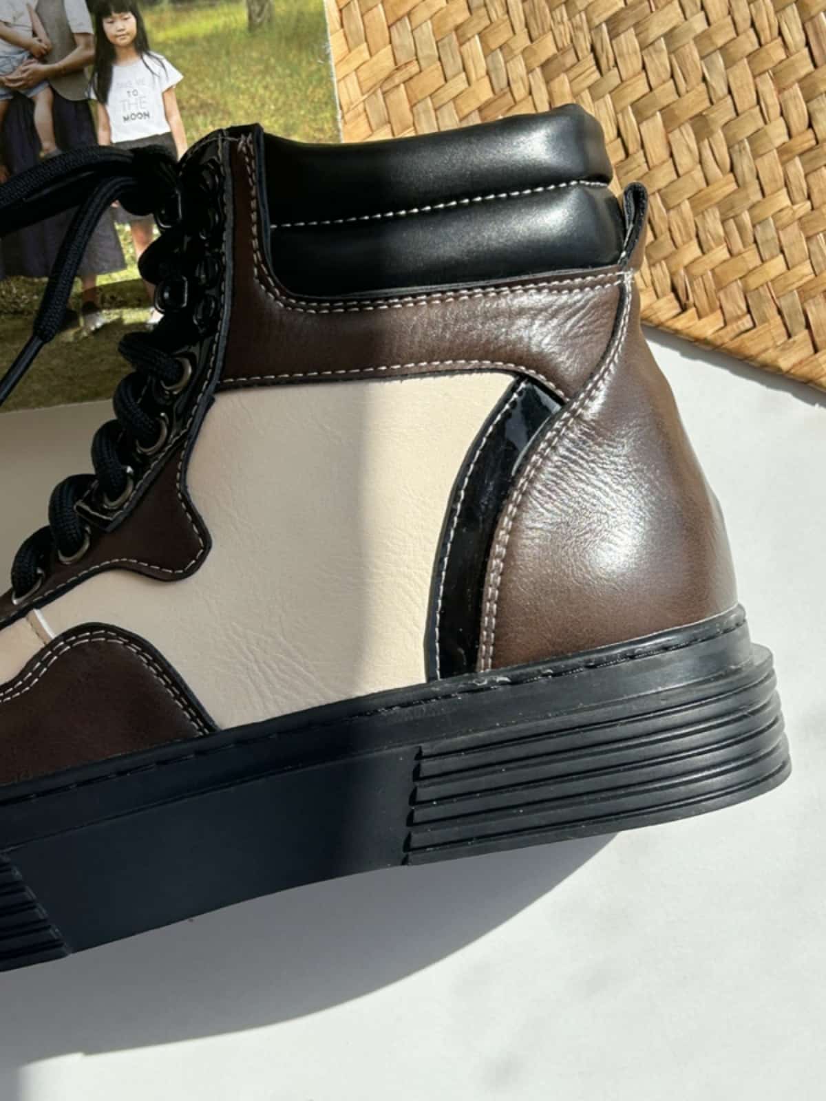 Round head lace-up thick-soled Martin boots autumn and winter personality handsome trendy cool locomotive boots short boots women