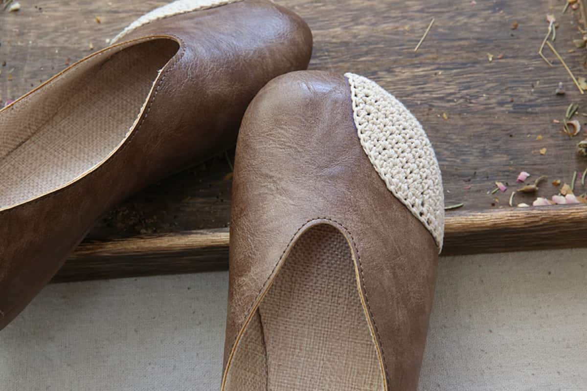 Woven round head flat shoes summer cotton and linen comfortable soft sole one stretch foot shoes