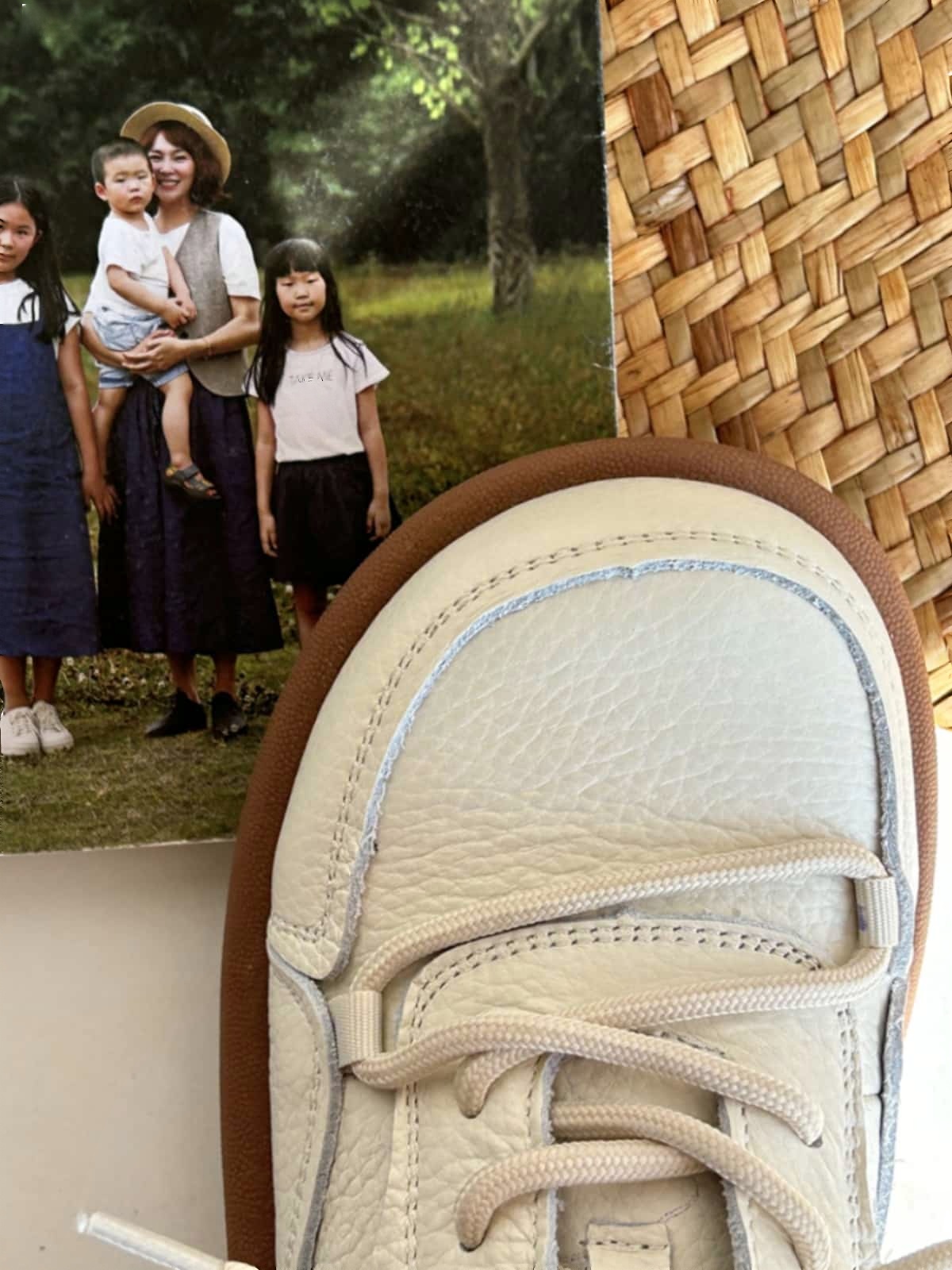 Leather round head lace-up little white shoes spring versatile student flat-soled German training shoes