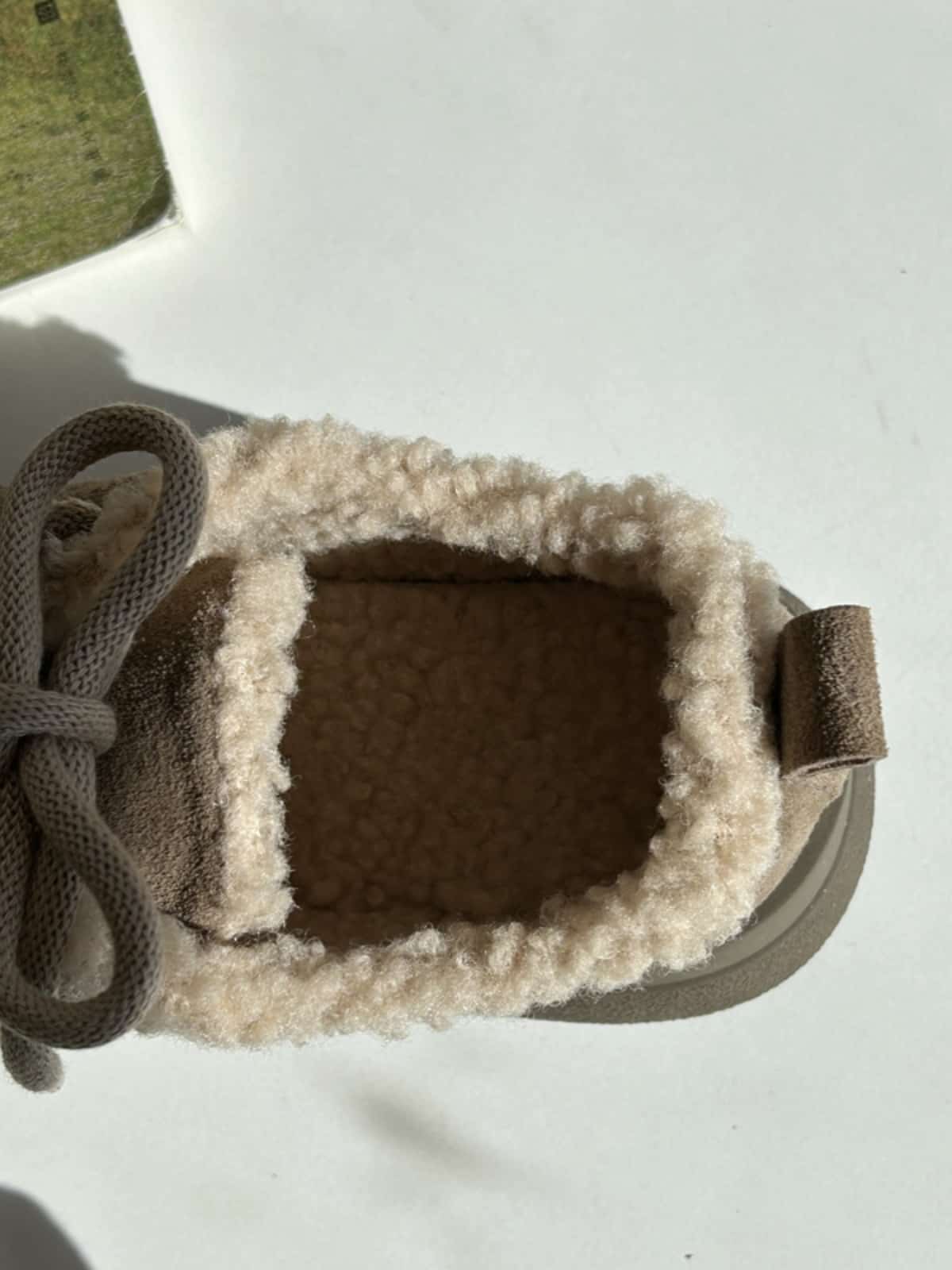 Leather round head thick-soled snow boots winter imitation lamb wool cute thermal shoes
