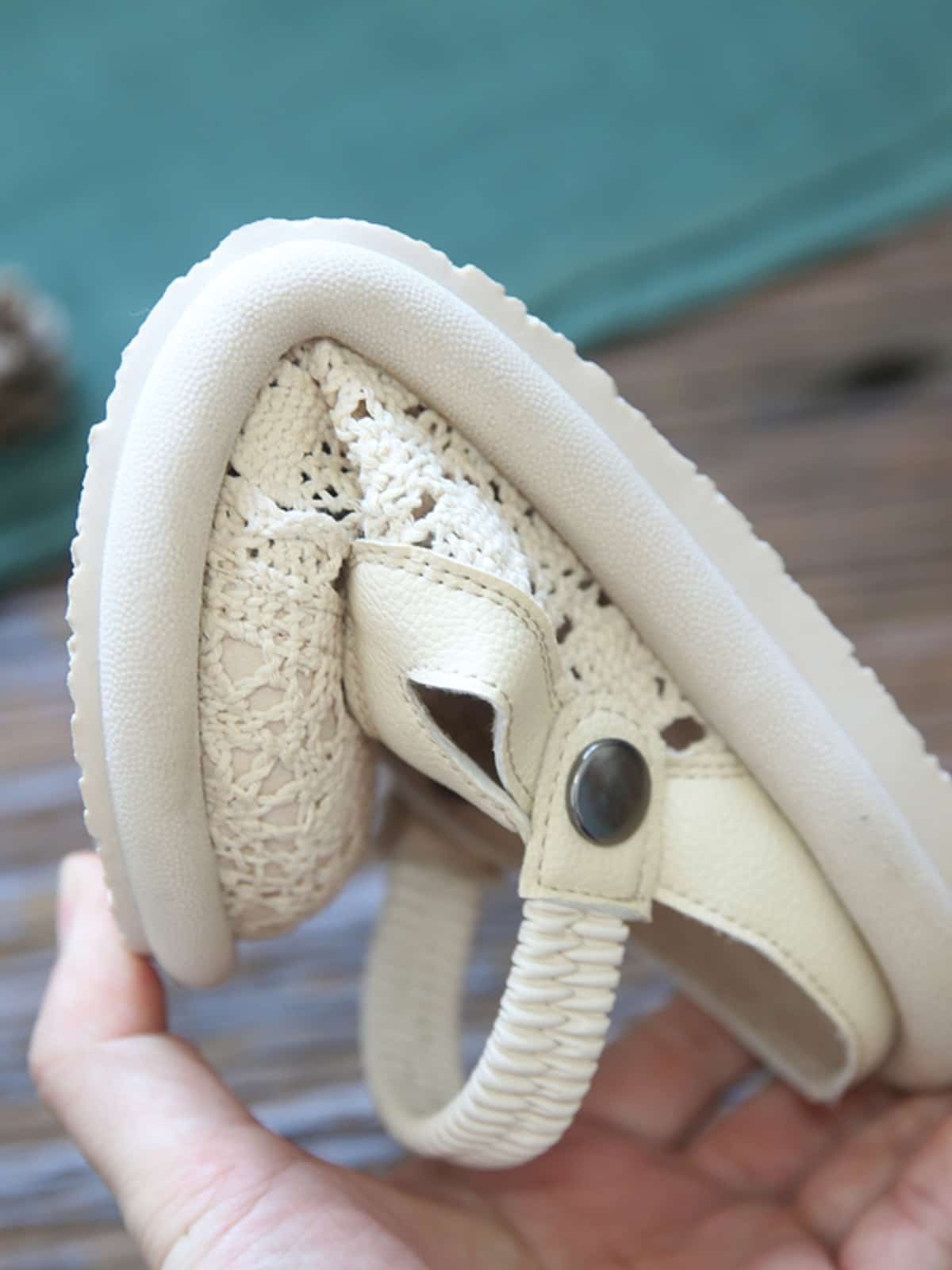 Hollow bag head flat bottom half slippers summer cotton and linen breathable soft bottom fisherman net shoes cool slippers