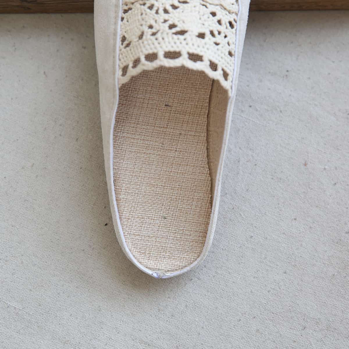 Hollow bag head flat shoes half slippers summer cotton and linen comfortable breathable sandals women