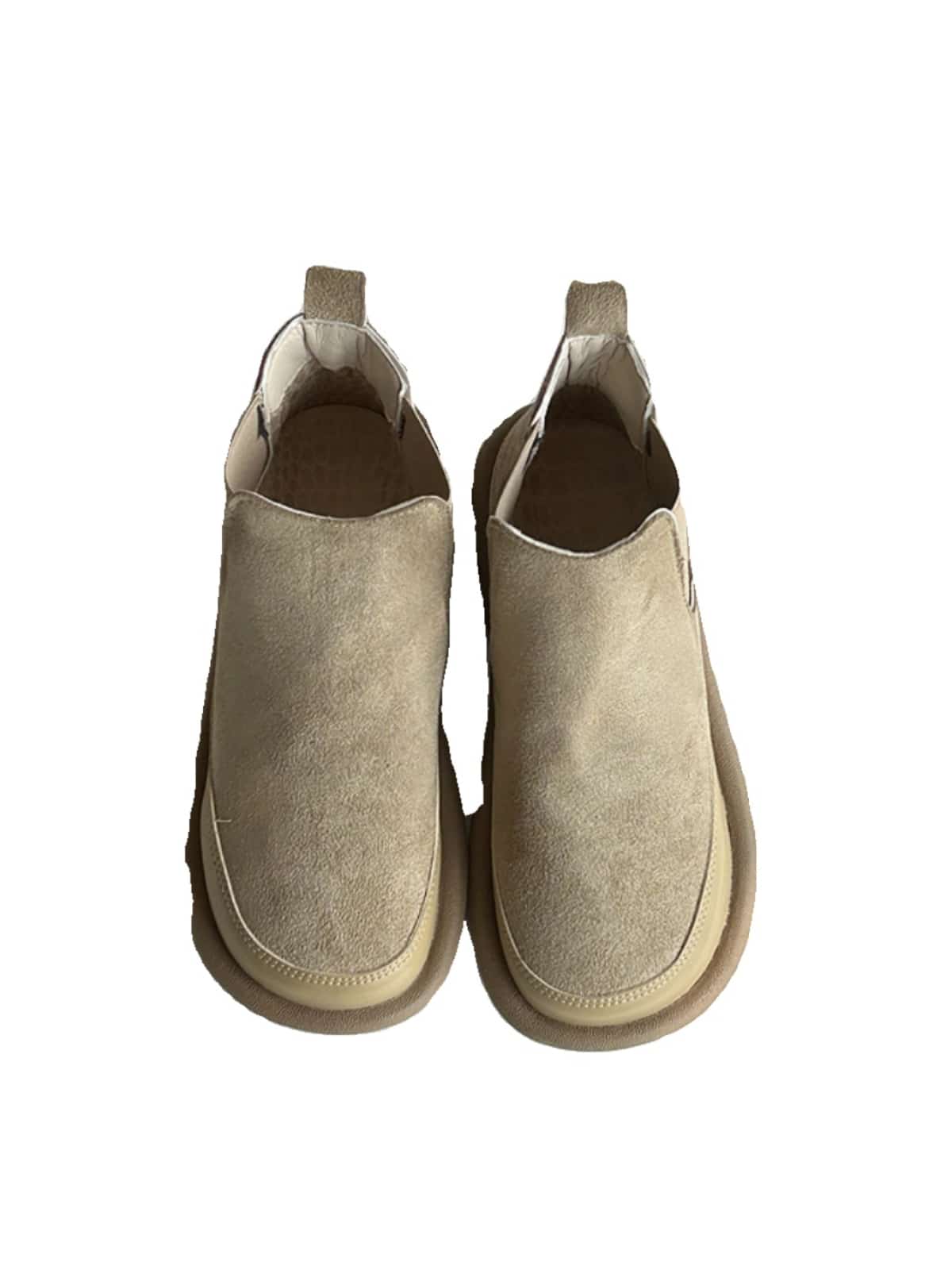 Suede Round Head Flat Boots Autumn and Winter Fashion Versatile Low Heel  Boots Short Boots