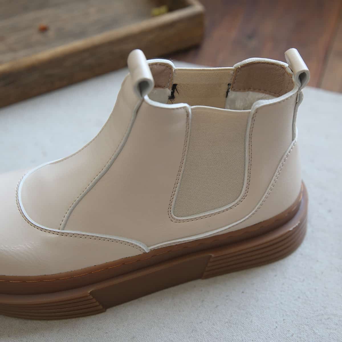 Round Head Platform Big Head Shoes Fleece Versatile Short Boots  Boots