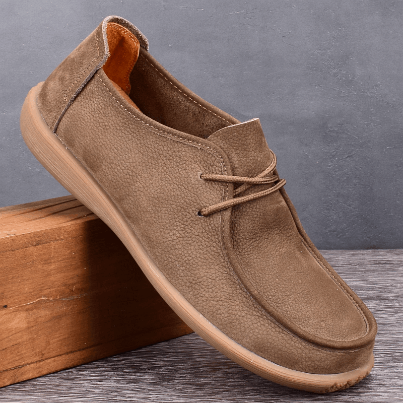 Men's new men's shoes leather casual shoes breathable soft sole versatile handmade leather shoes