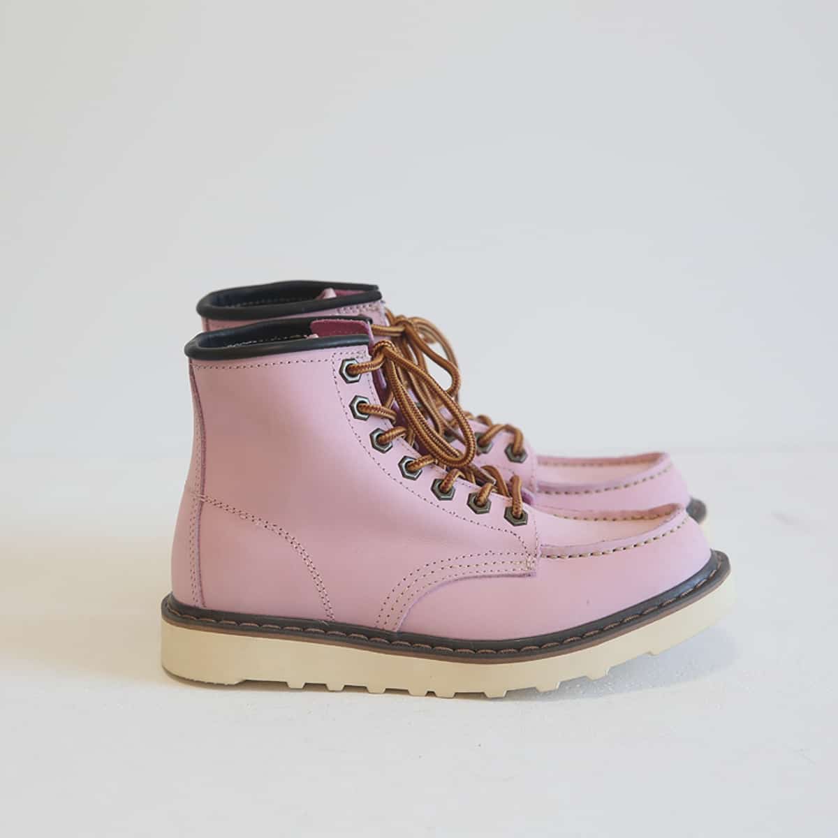 First layer cowhide round head strap flat bottom Martin boots women's autumn new couple short boots