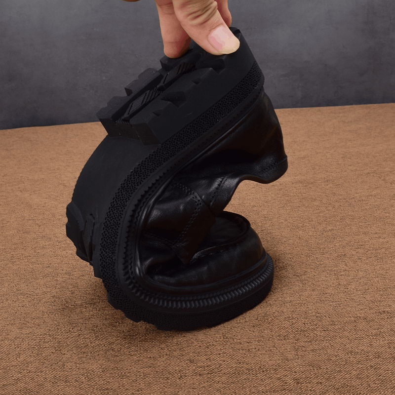 Business men's casual leather shoes, genuine leather autumn new products, breathable platform trend, lazy people pedal loafers