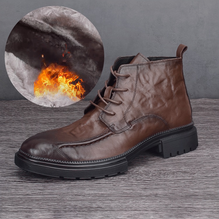 First layer cowhide Martin boots men's leather breathable boots business high-top leather shoes fashion men's boots