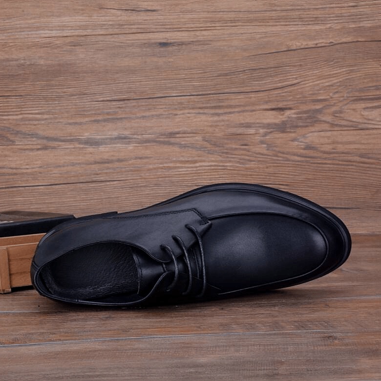 Black breathable men's leather shoes business dress men's leather shoes men's leather leather first layer cowhide soft leather soft sole