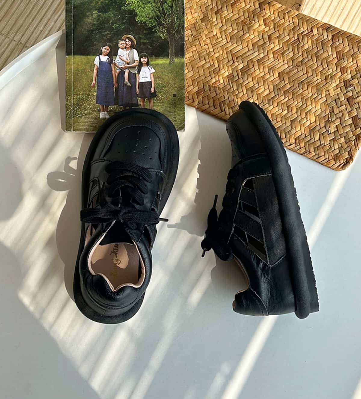 Leather handmade women's shoes summer breathable hollow hole white shoes soft sole cowhide sandals student shoes