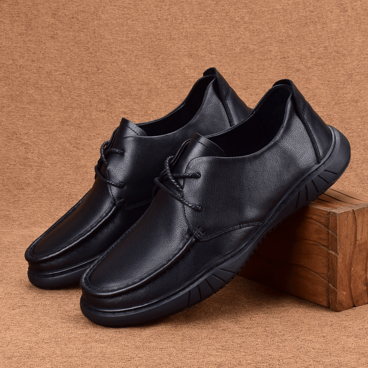 Leather men's shoes versatile business casual shoes first layer cowhide men's leather shoes soft sole soft leather driving shoes lightweight sing