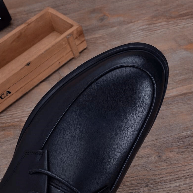 Black breathable men's leather shoes business dress men's leather shoes men's leather leather first layer cowhide soft leather soft sole
