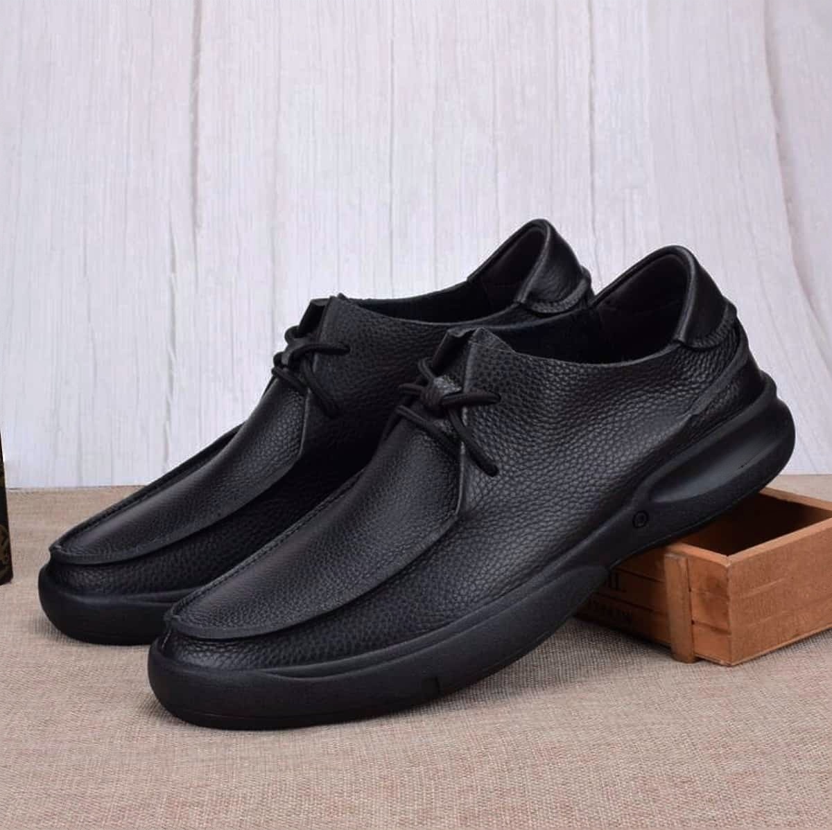 Single layer leather shoes breathable soft surface leather business casual leather shoes men's genuine leather first layer cowhide large size sof