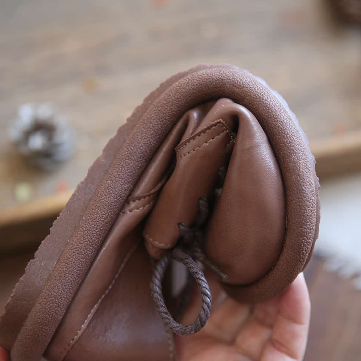 Leather round head lace-up flats, new comfortable small leather shoes, single shoes