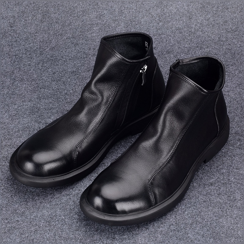 Martin boots men's genuine leather first-layer cowhide high-top men's shoes breathable casual single-layer leather shoes fashion boots