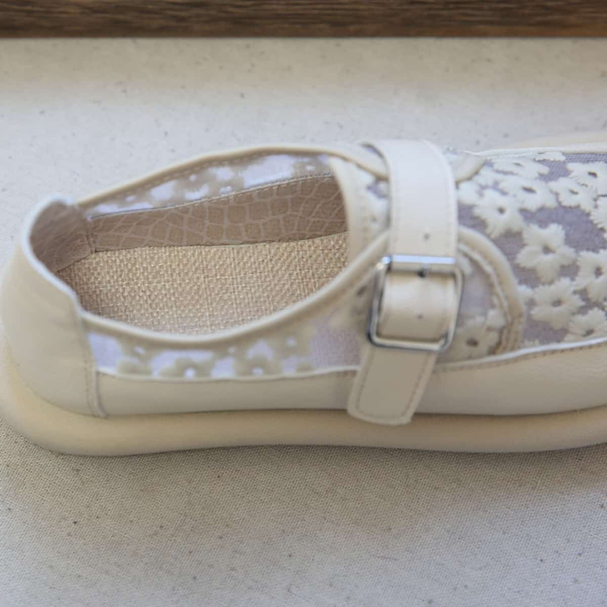 Daisy round head flat shoes cotton and linen handmade comfortable one foot net shoes single shoes summer