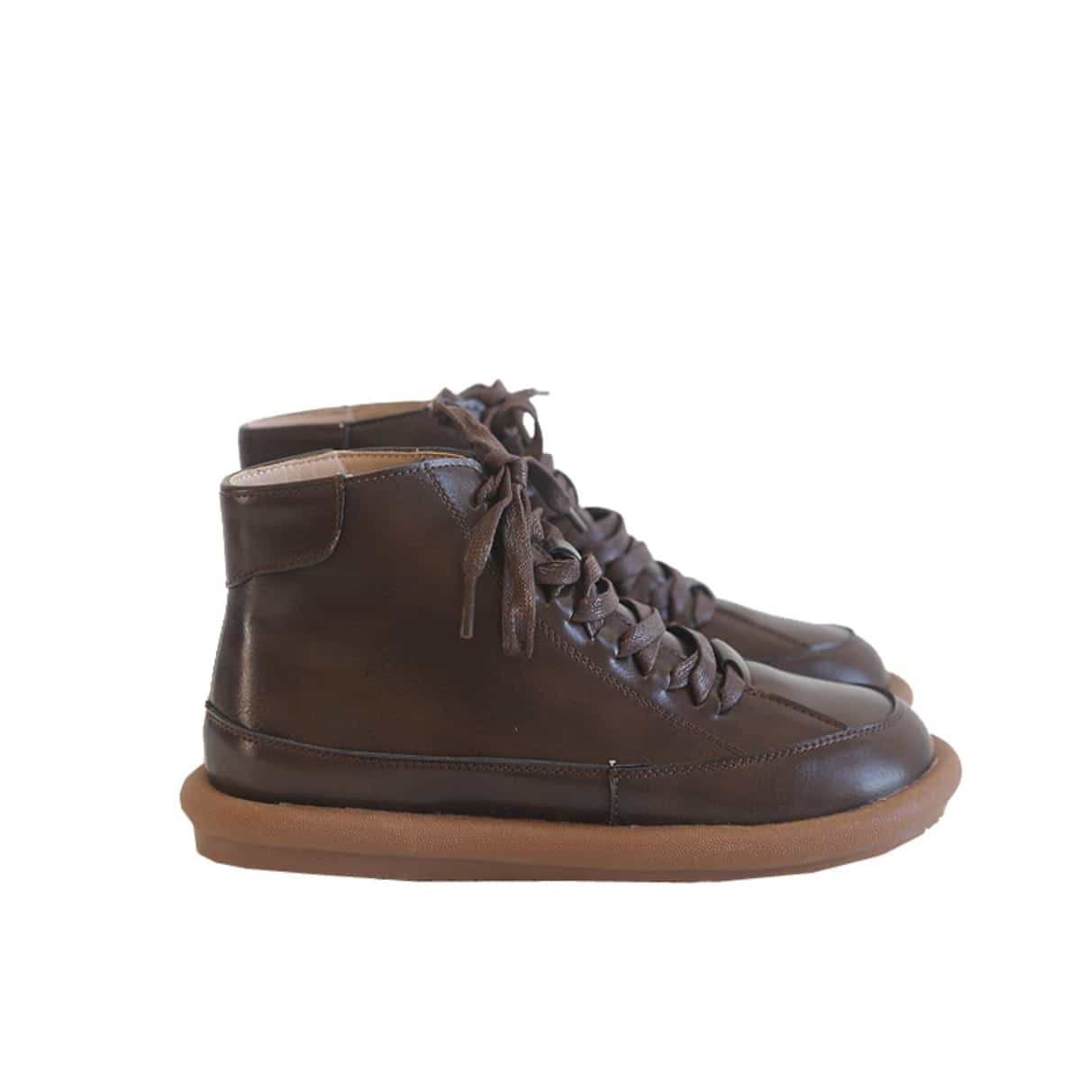 Round head strap flat bottom Martin boots winter new velvet low heel short boots